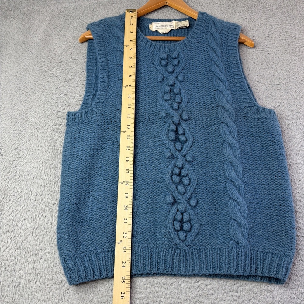 VTG Eagle's Eye Sweater Vest Womens Large Knit 100% Shetland Wool Eagle's Eye - Picture 2 of 7